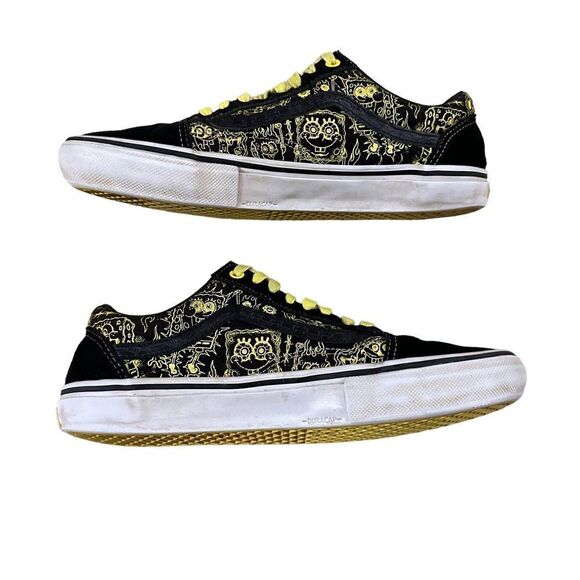 Vans~SpongeBob "Skate Old Skool" Sneakers (Gigliotti)Classic Skate Shoes Size 10 - Picture 7 of 14